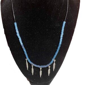 Beaded Feather Necklace